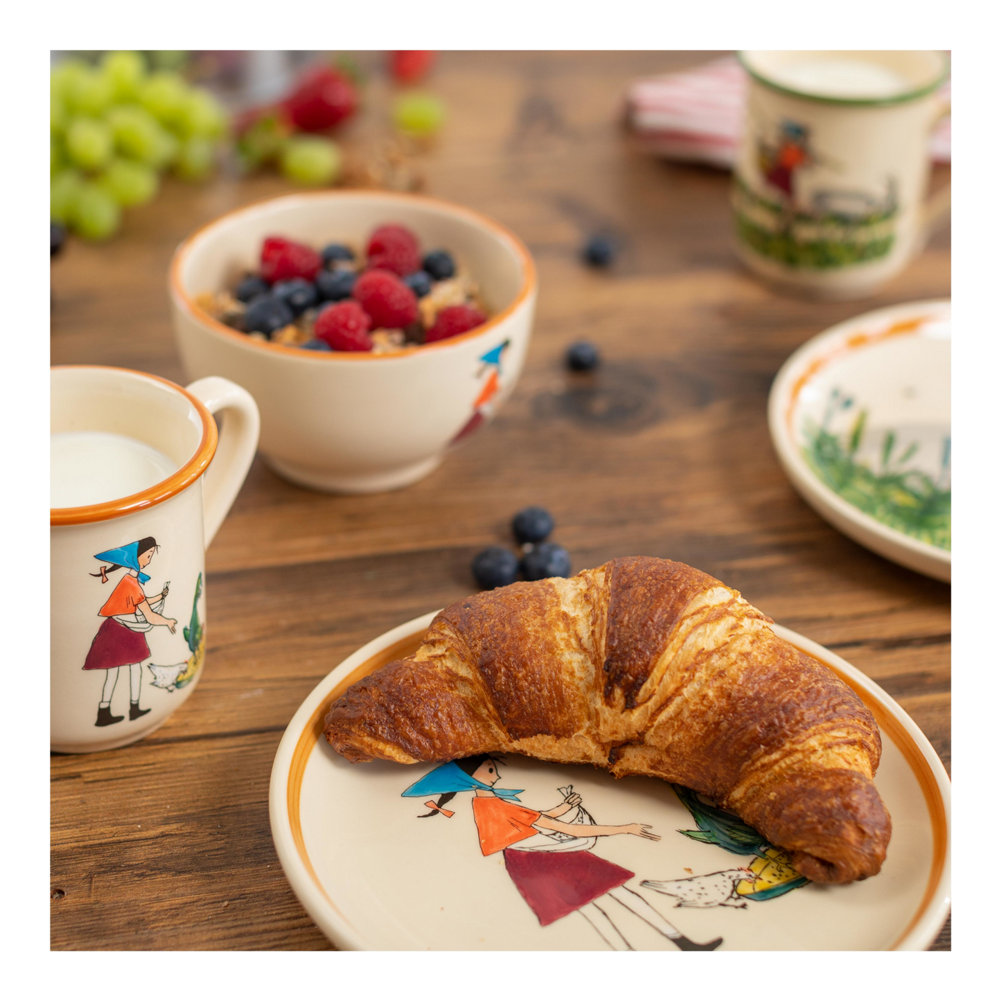 Flurina cereal bowl with chicken ceramic 14cm