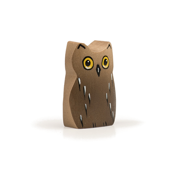 Gufo animale di legno