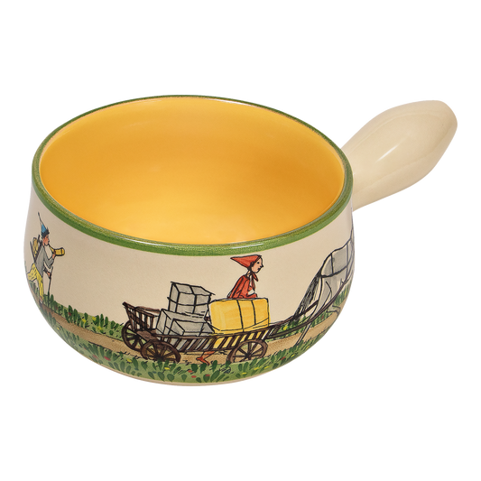 Caquelon Alpaufzug Flurina & Schellen-Ursli Keramik