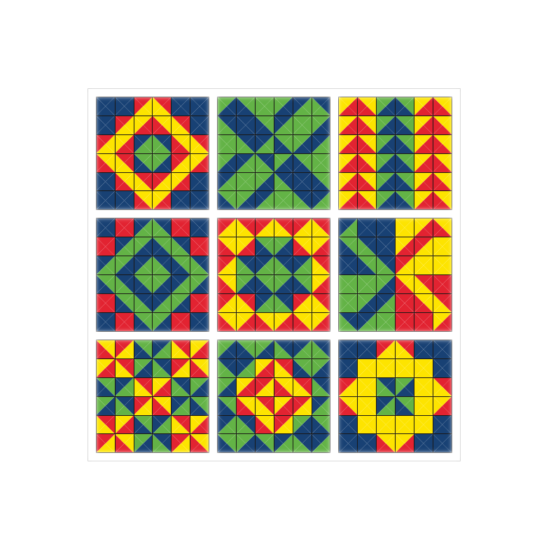 Mosaico cubo 36 pezzi in legno