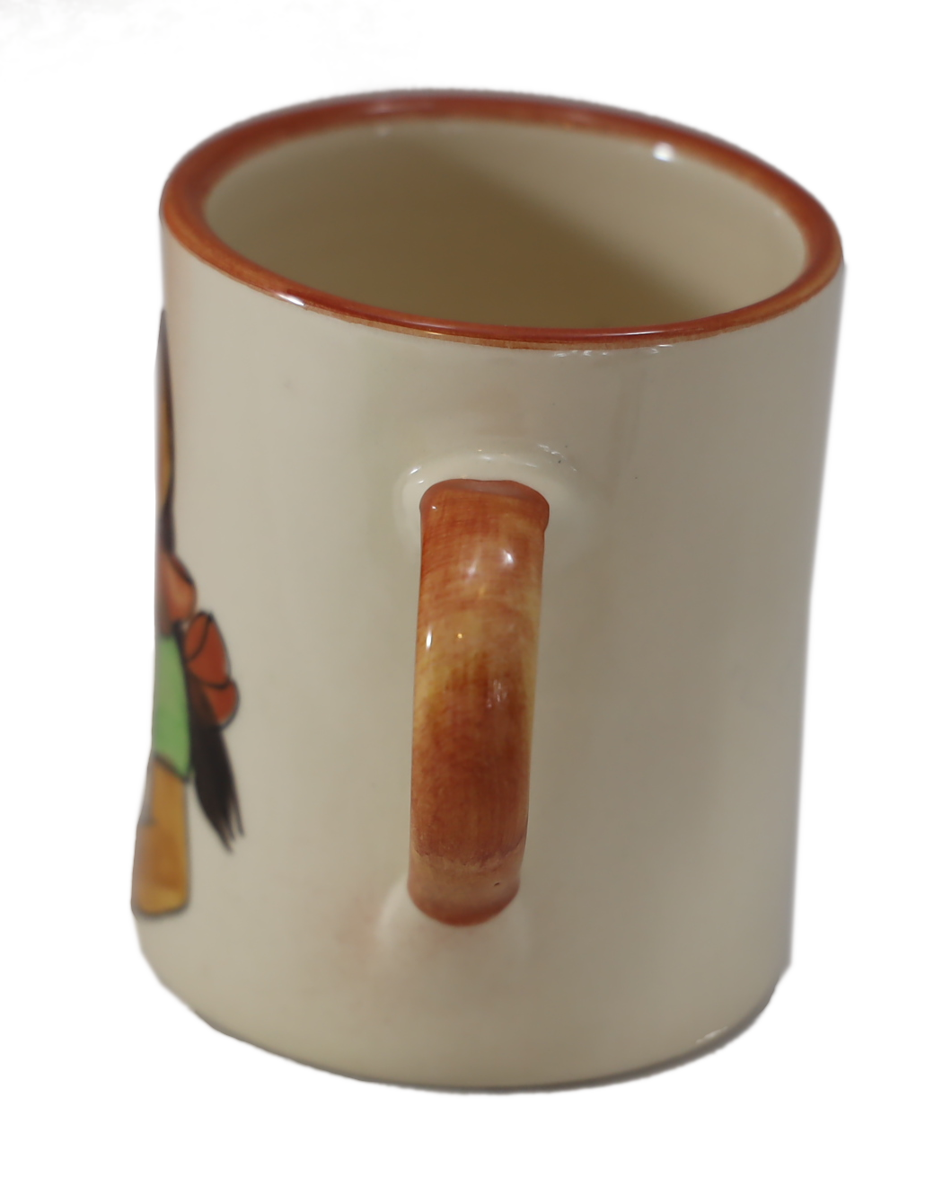 Kindertasse Bauernmädchen Keramik rosa