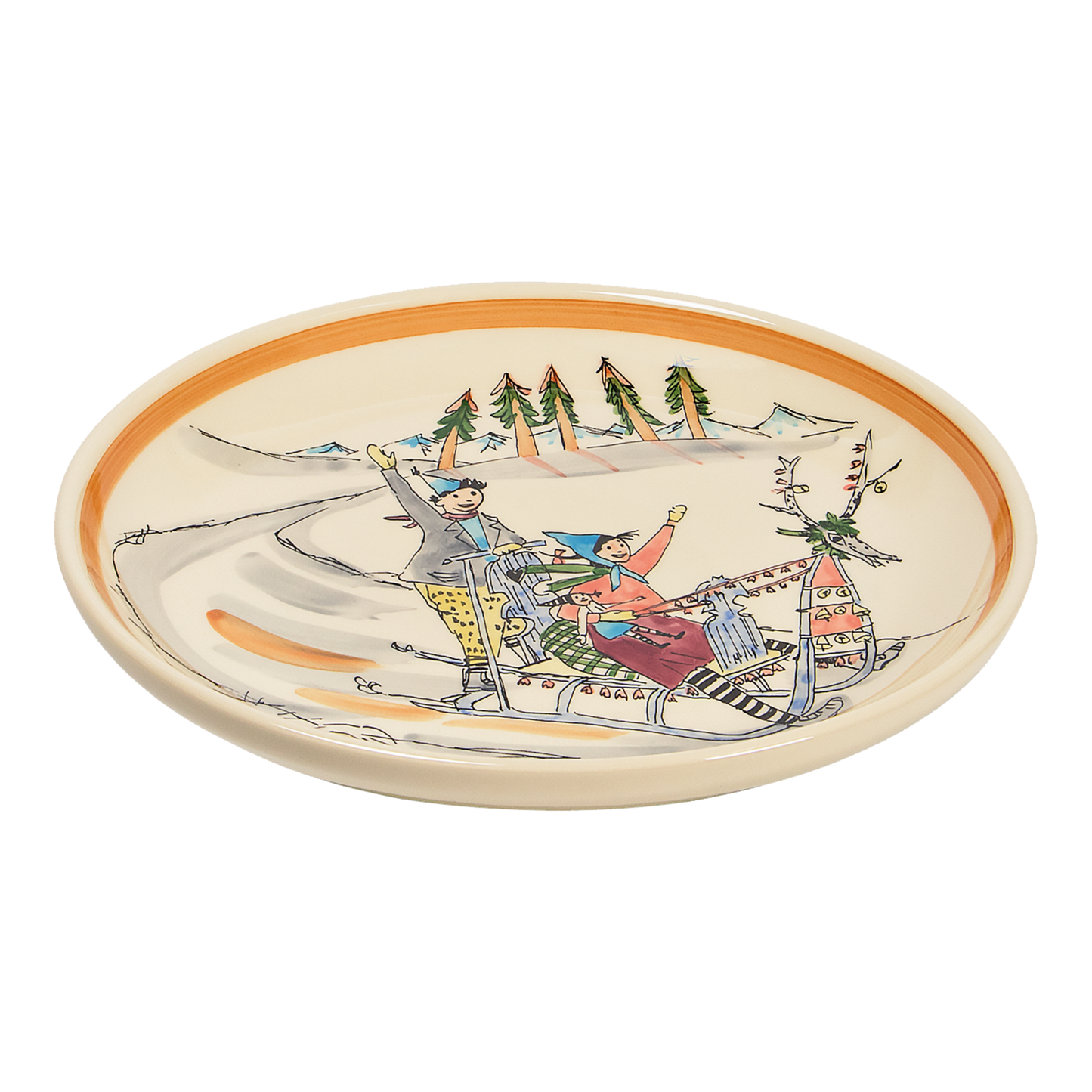 Plate Schlitteda Ursli&Flurina Ceramic 21cm