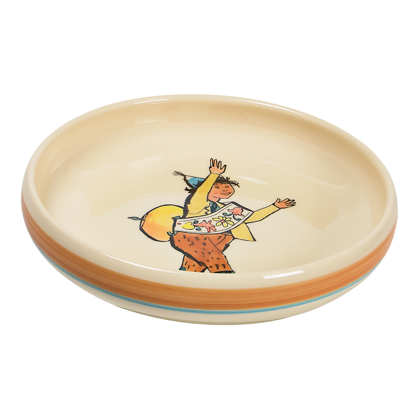 Children's plate Ursli high rim ceramic