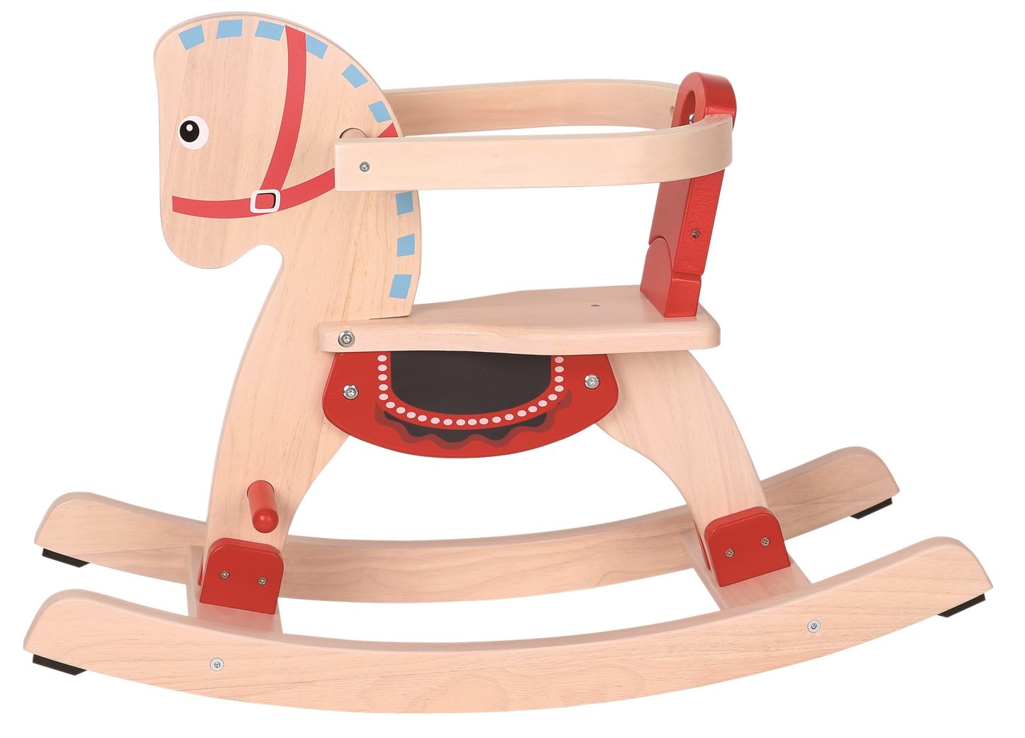 Rocking horse wood red