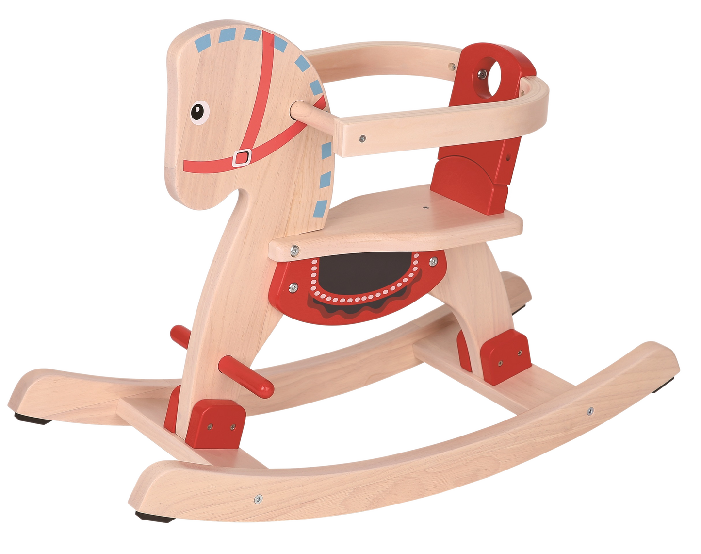 Rocking horse wood red