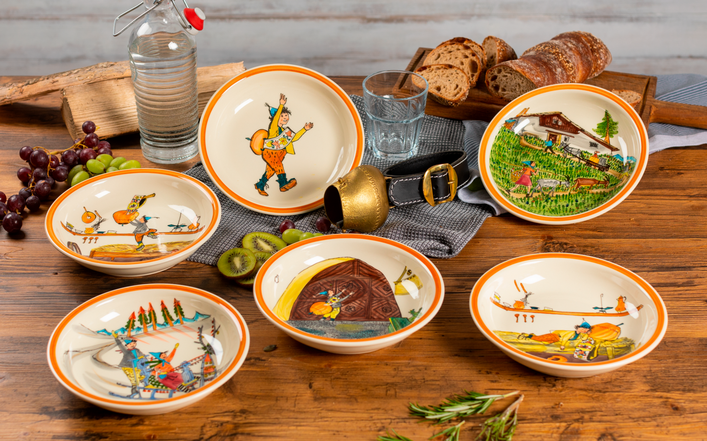 Soup plate Ursli am Tor ceramic 21cm