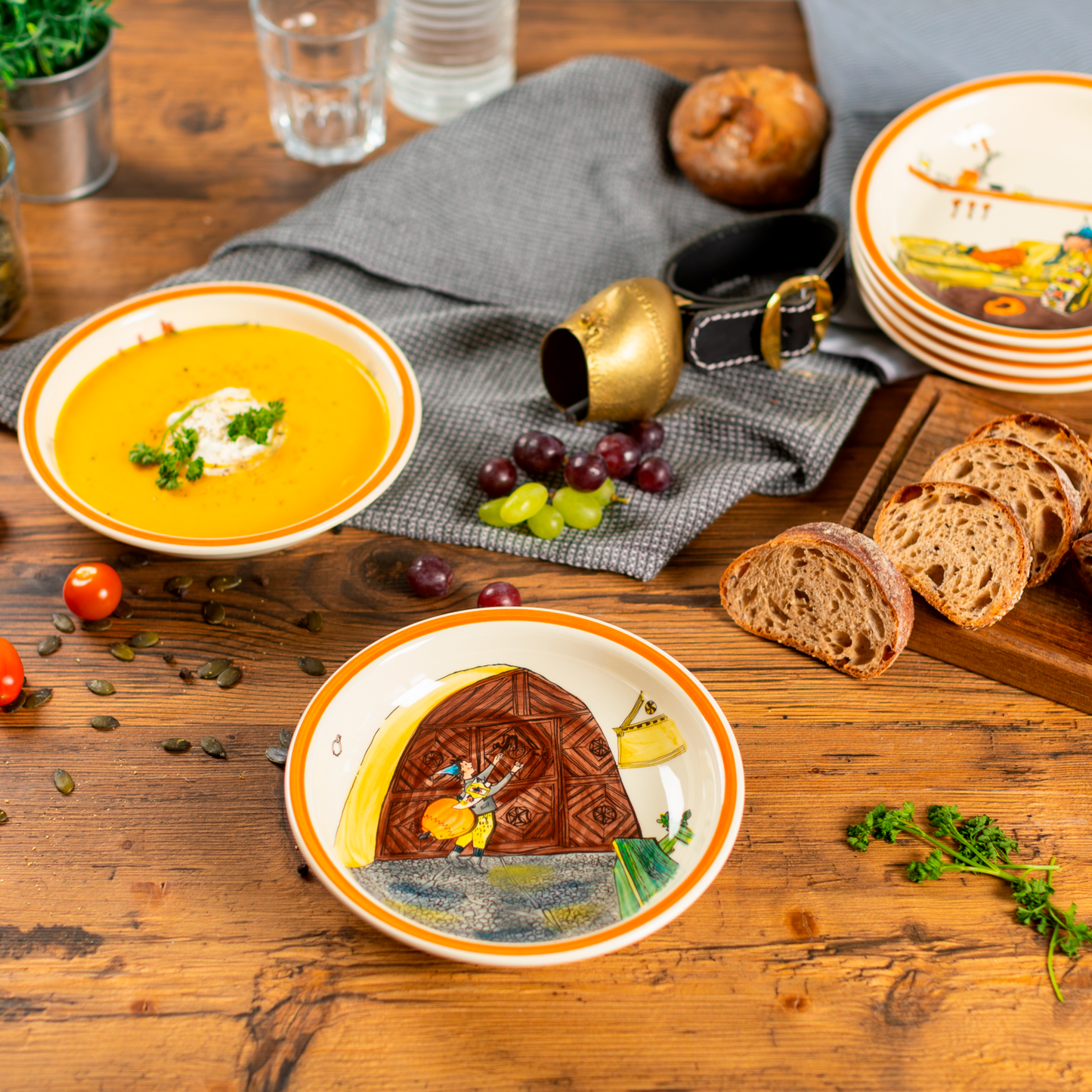 Soup plate Ursli am Tor ceramic 21cm