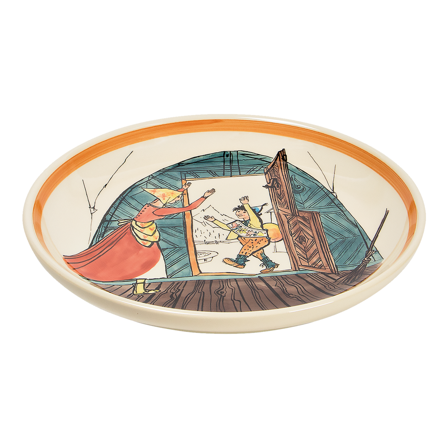 Piatto Ursli&Mother at home in ceramica 21cm
