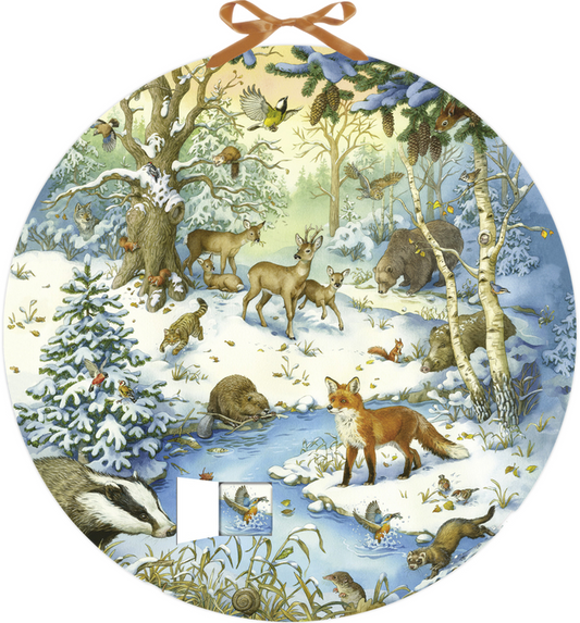 Wand/Memo Adventskalender Die Tiere im Winterwald