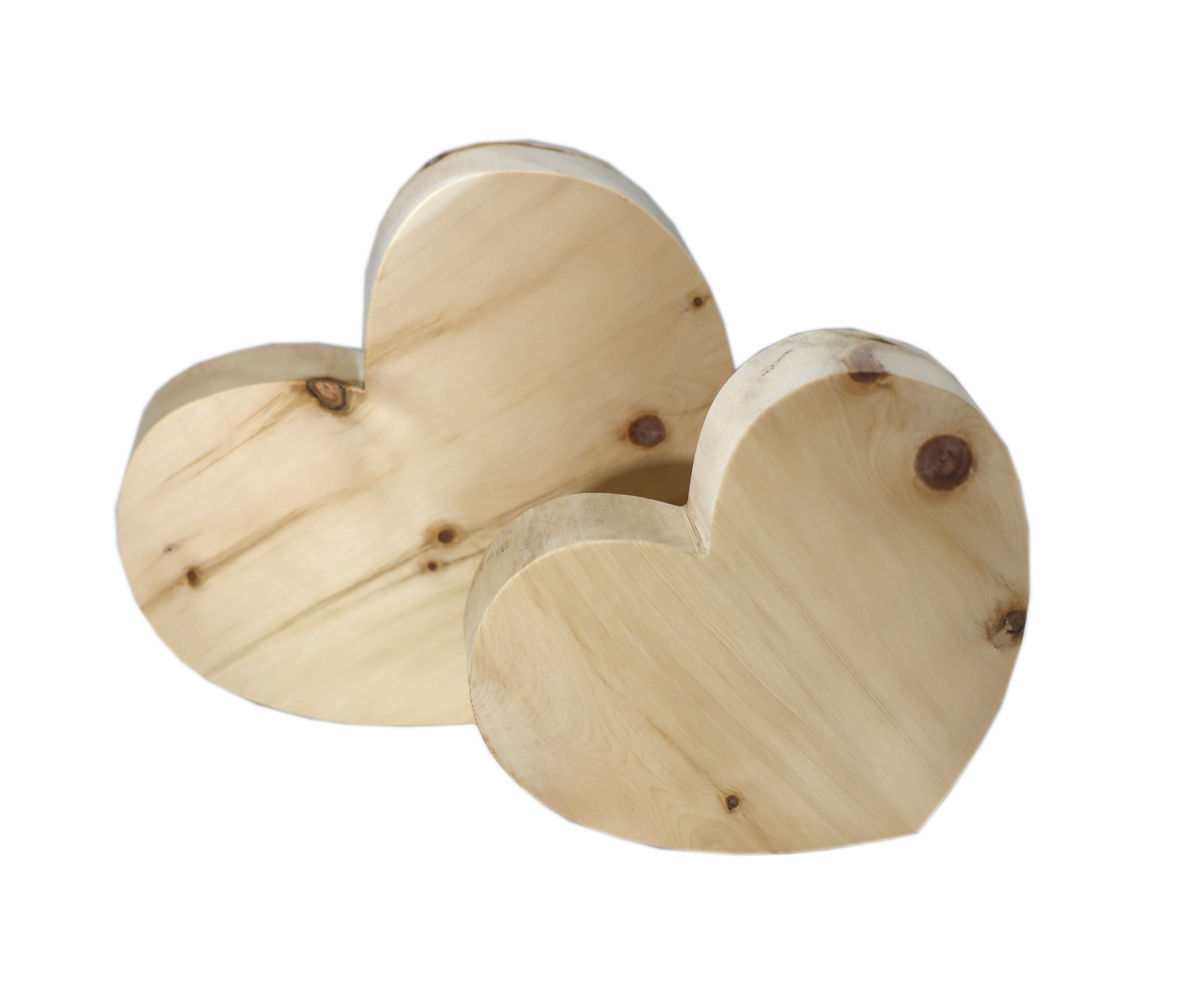 Heart made of pine wood