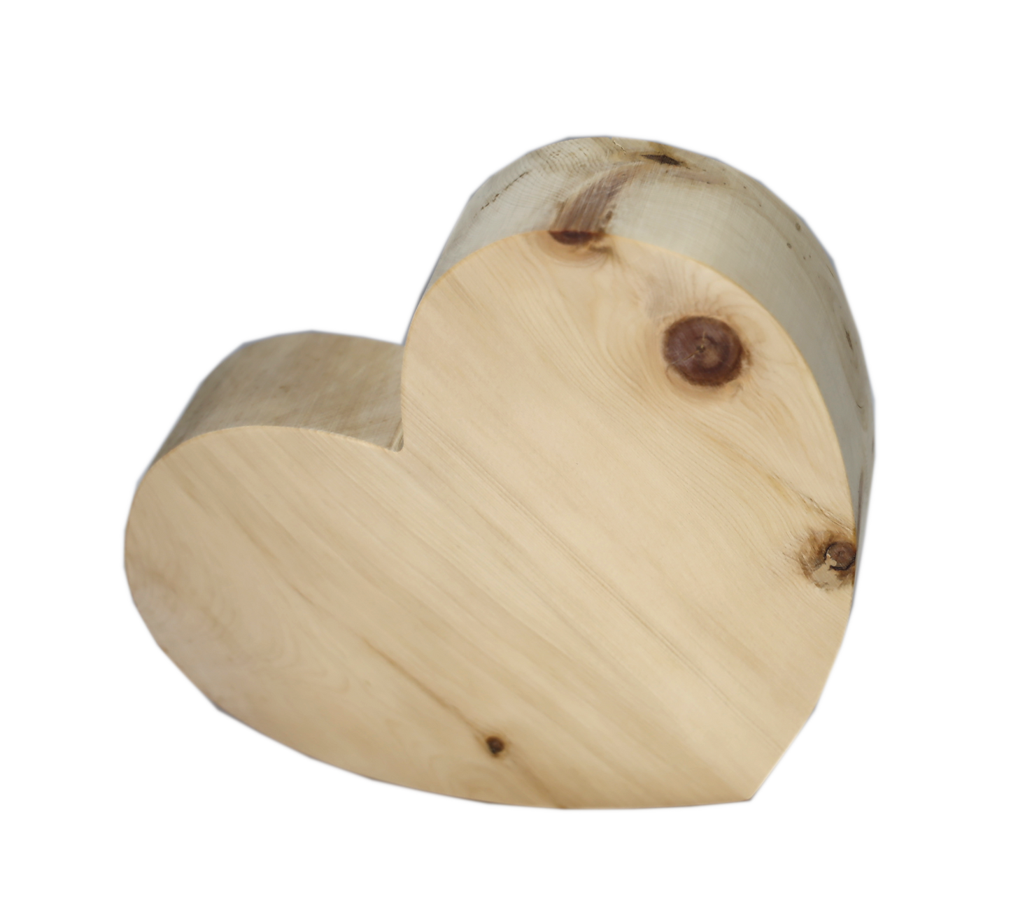 Heart made of pine wood