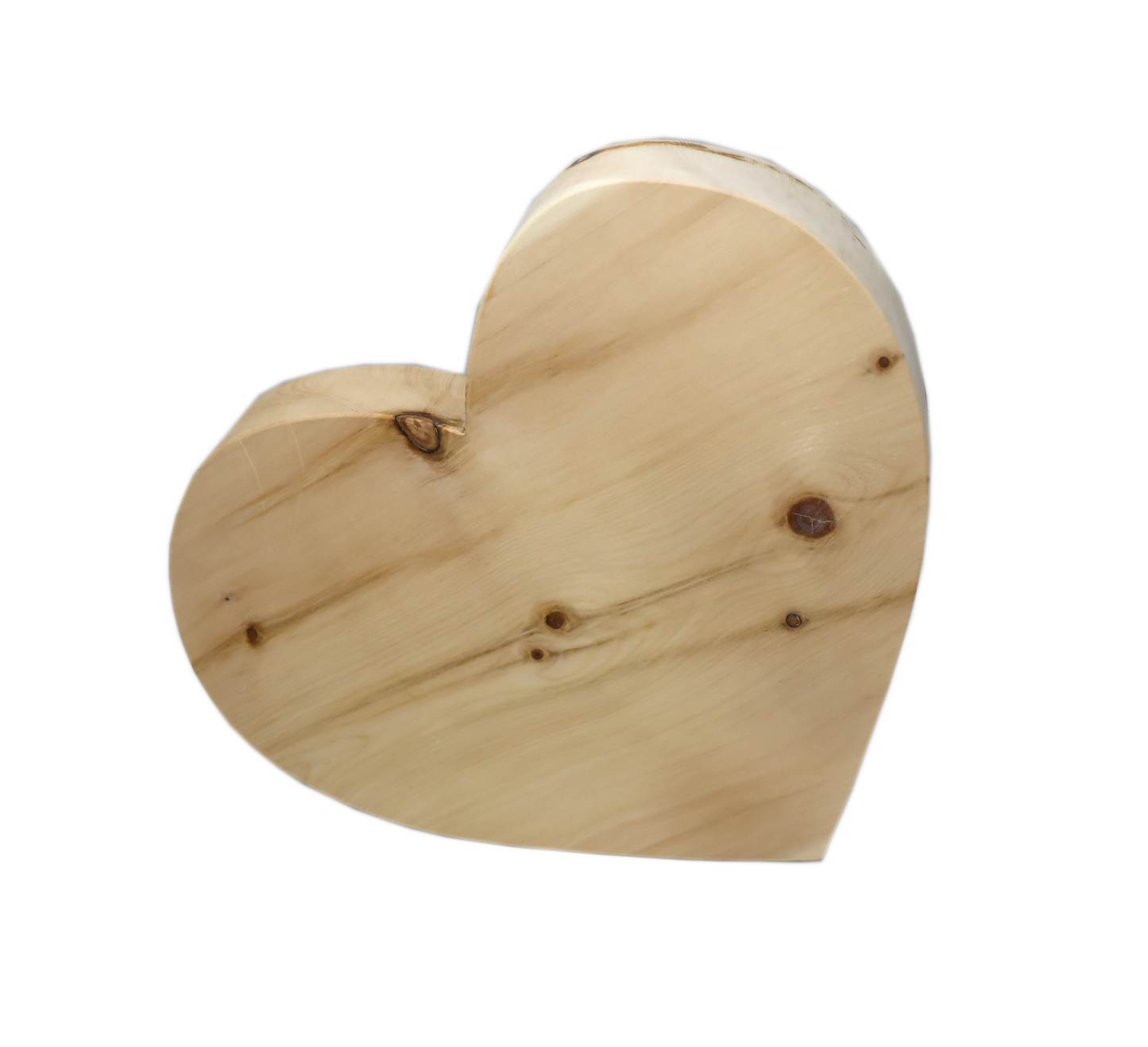 Heart made of pine wood