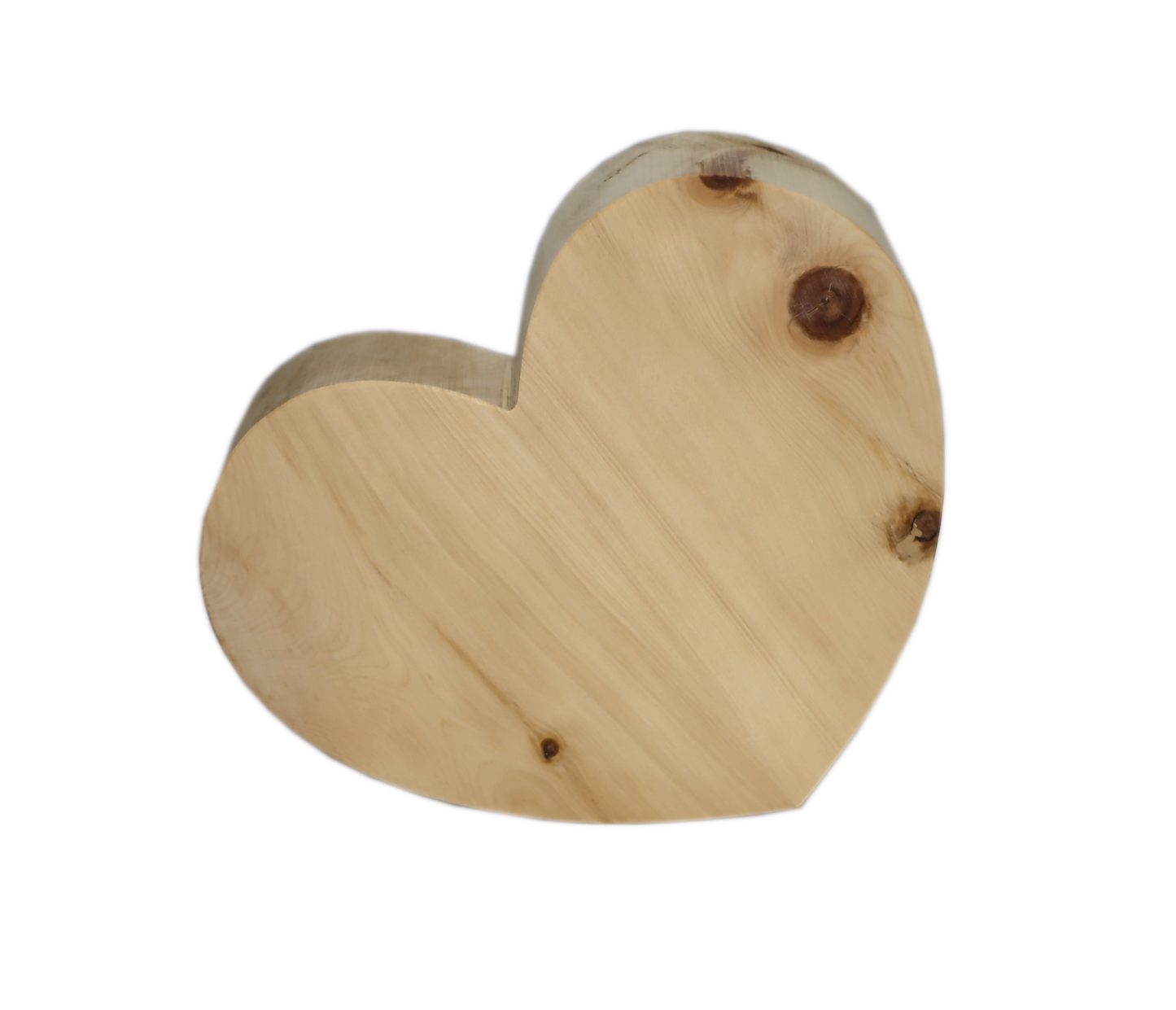 Heart made of pine wood