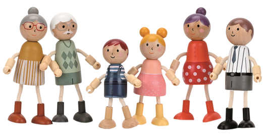 Biegepüppchen Grossfamilie Holz