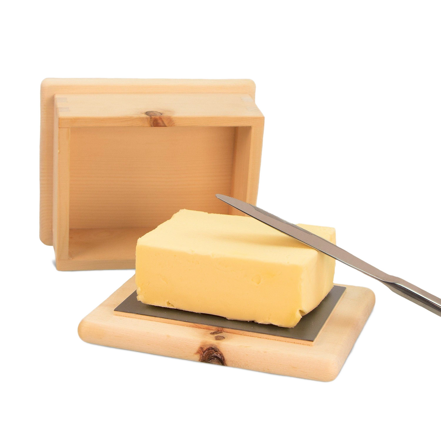 Butterdose mit beschichtete Platte, Arve