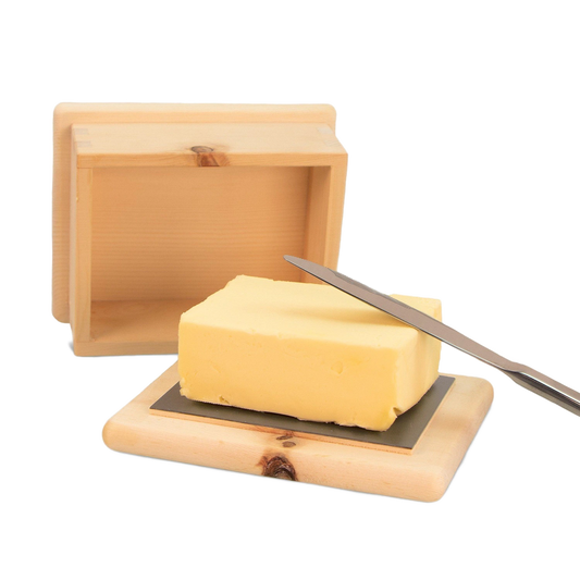 Butterdose mit beschichtete Platte, Arve