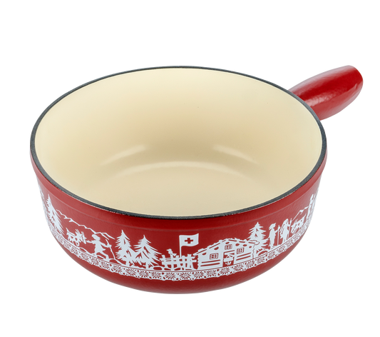 Caquelon Induktion Alpweide Gusseisen Ø24cm rot