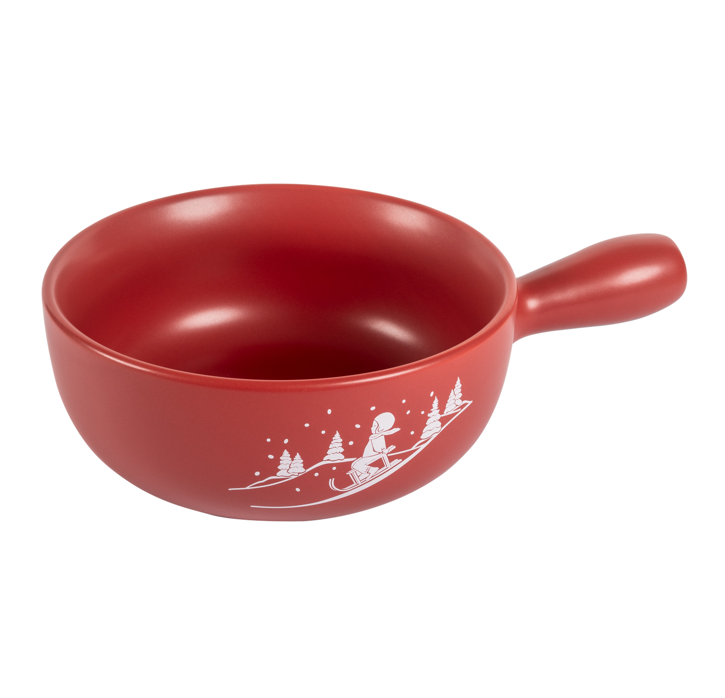 Caquelon Winterspass Keramik rot matt Ø23cm