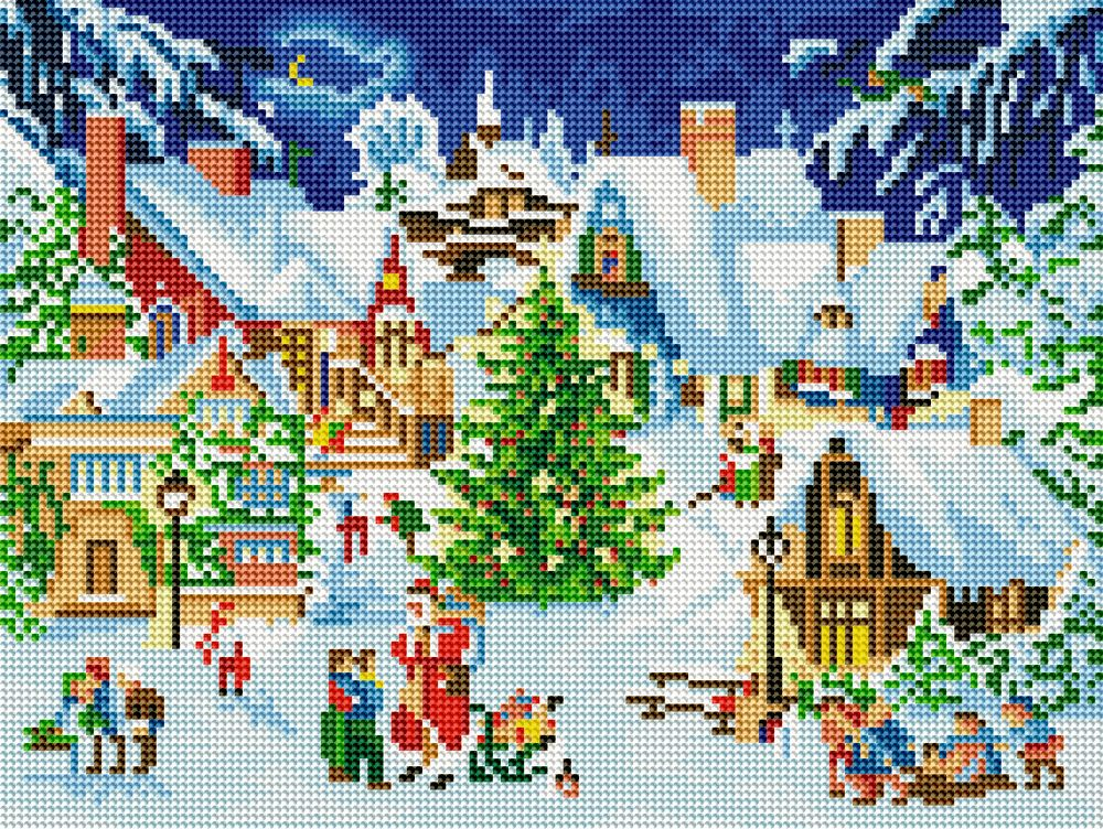 Diamond Painting Adventskalender Zauberhaftes Winterdorf