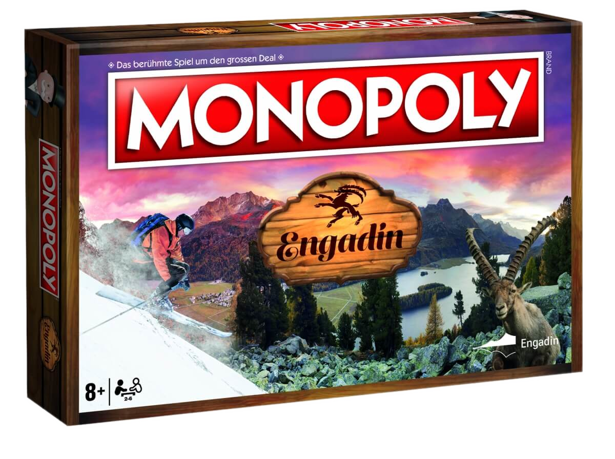 Engadin Monopoly wo das Geld zuhause ist