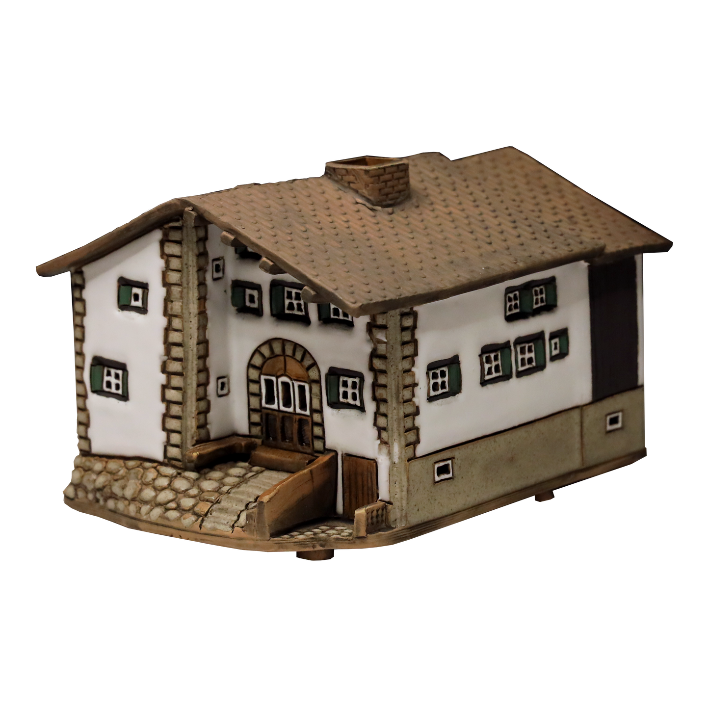 Engadinerhaus Chesa Alvetern Teelichthaus vorne rechts