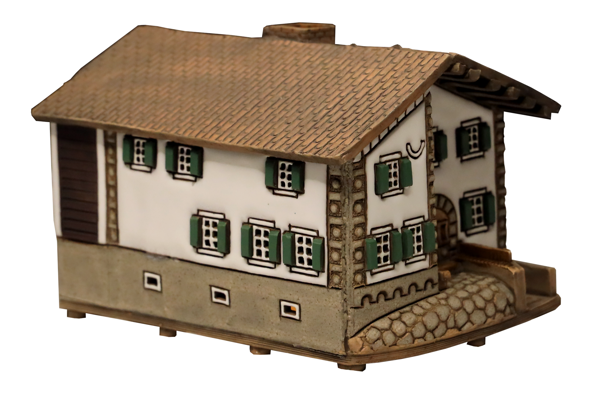 Engadiner Teelichthaus Chesa Ladina von vorne links