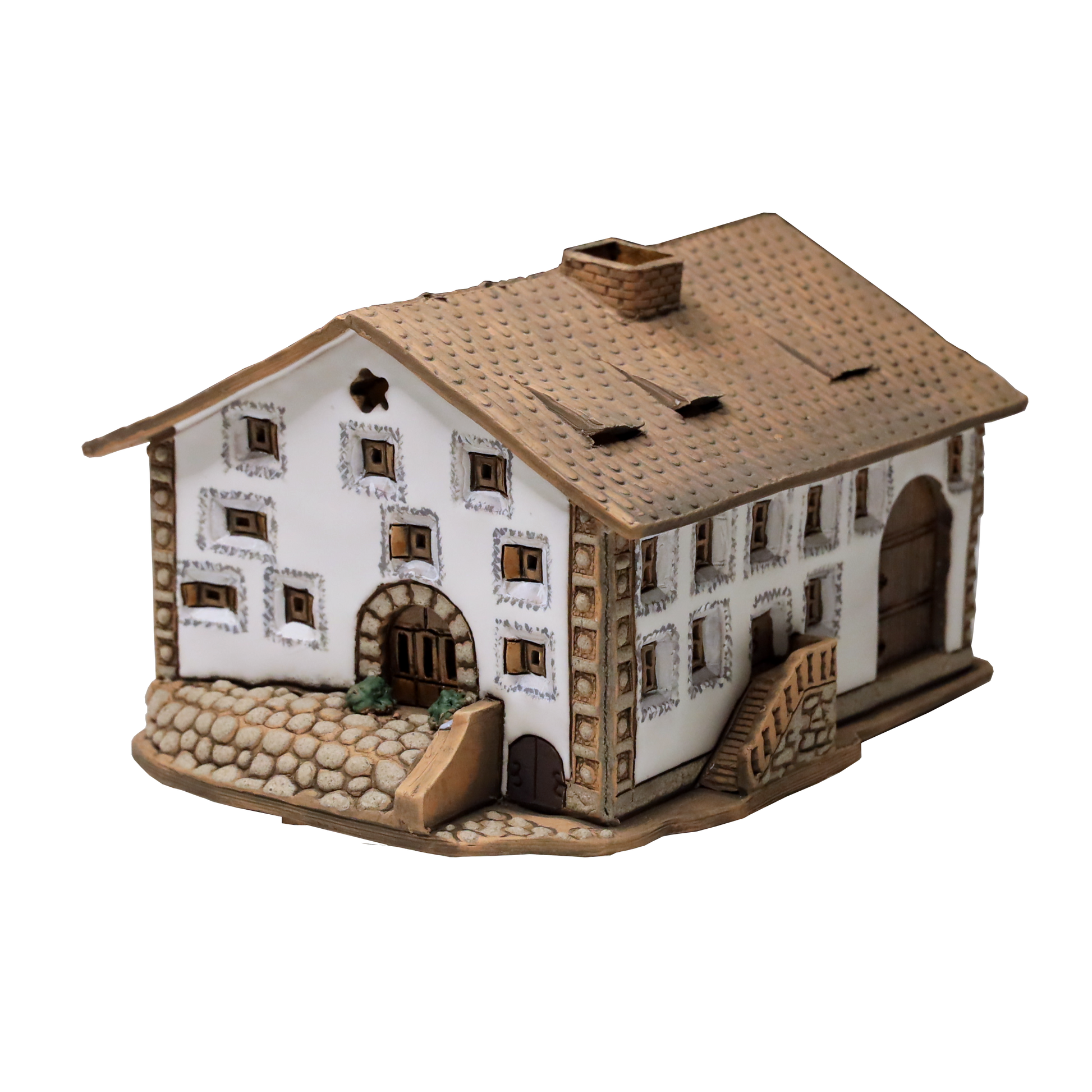 Teelicht Engadinerhaus Chesa Paterna von vorne rechts