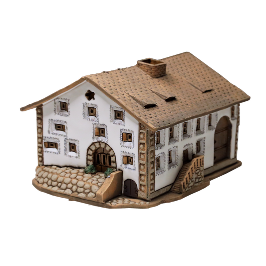 Teelicht Engadinerhaus Chesa Paterna von vorne rechts