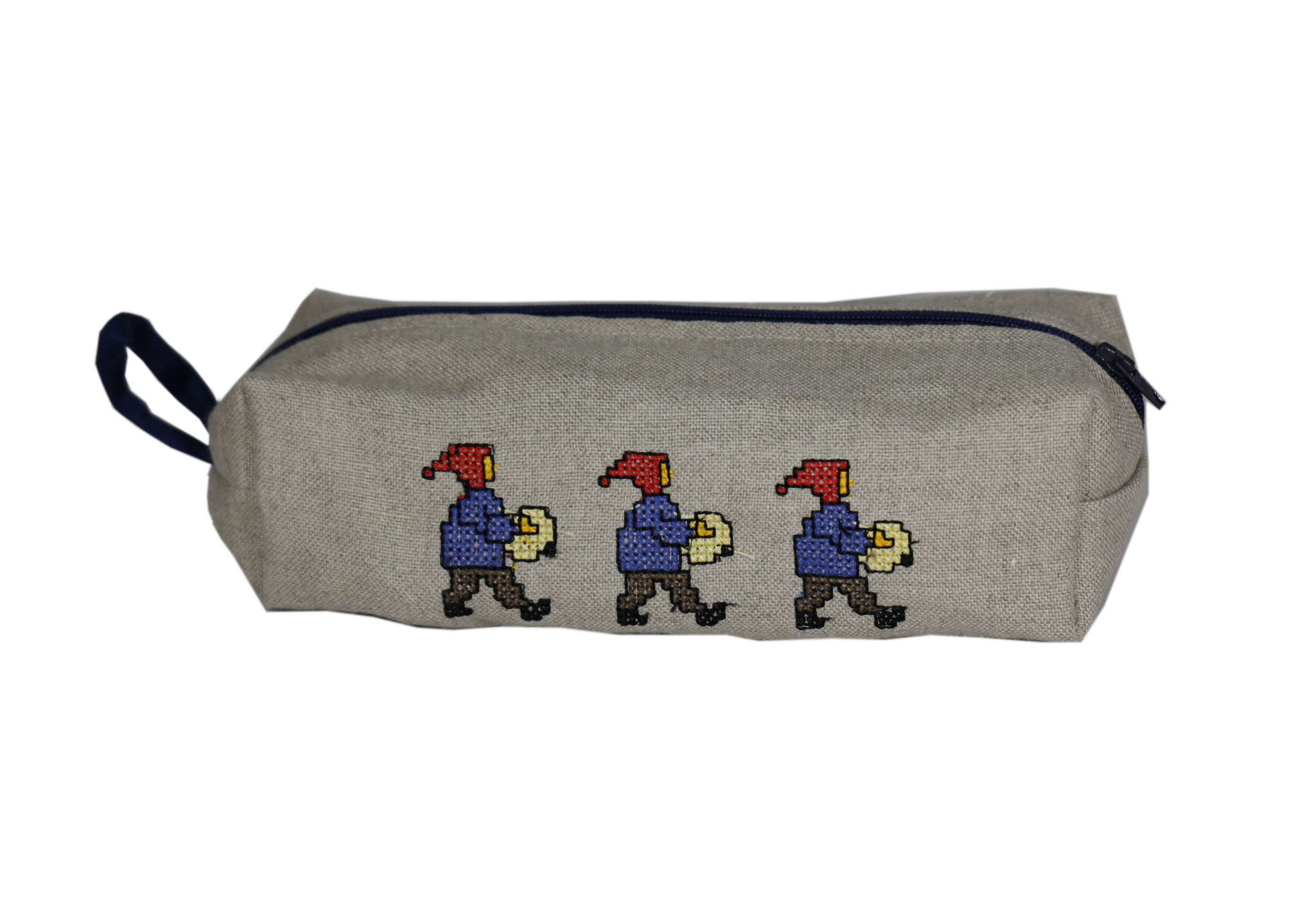 Etui Chalandamarz Leinen gross blau