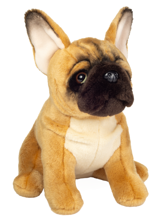 Französische Bulldogge sitzend Plüschtier 27cm
