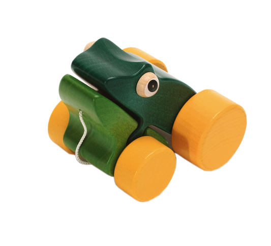 Nachzieh-Frosch Jan aus Holz, klein