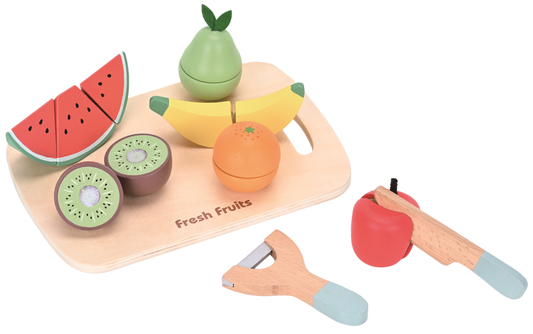Früchte-Set Schneiden/Klettverschluss Holz