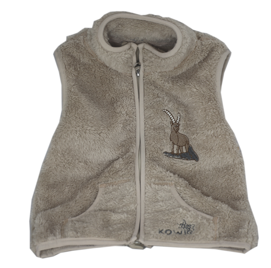 Kinder-Gilet Steinbock beige