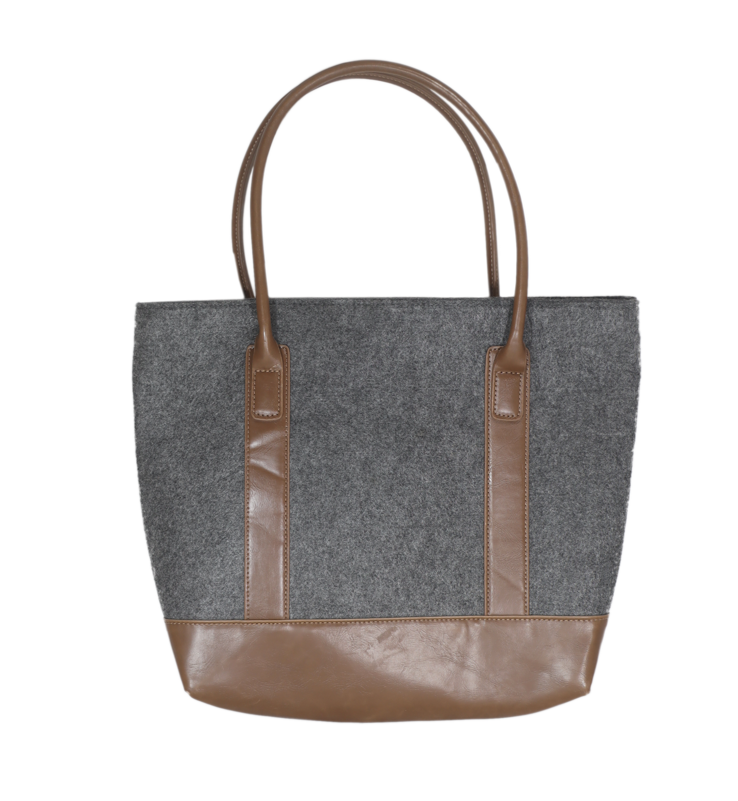 Handtasche Filz/Leder grau