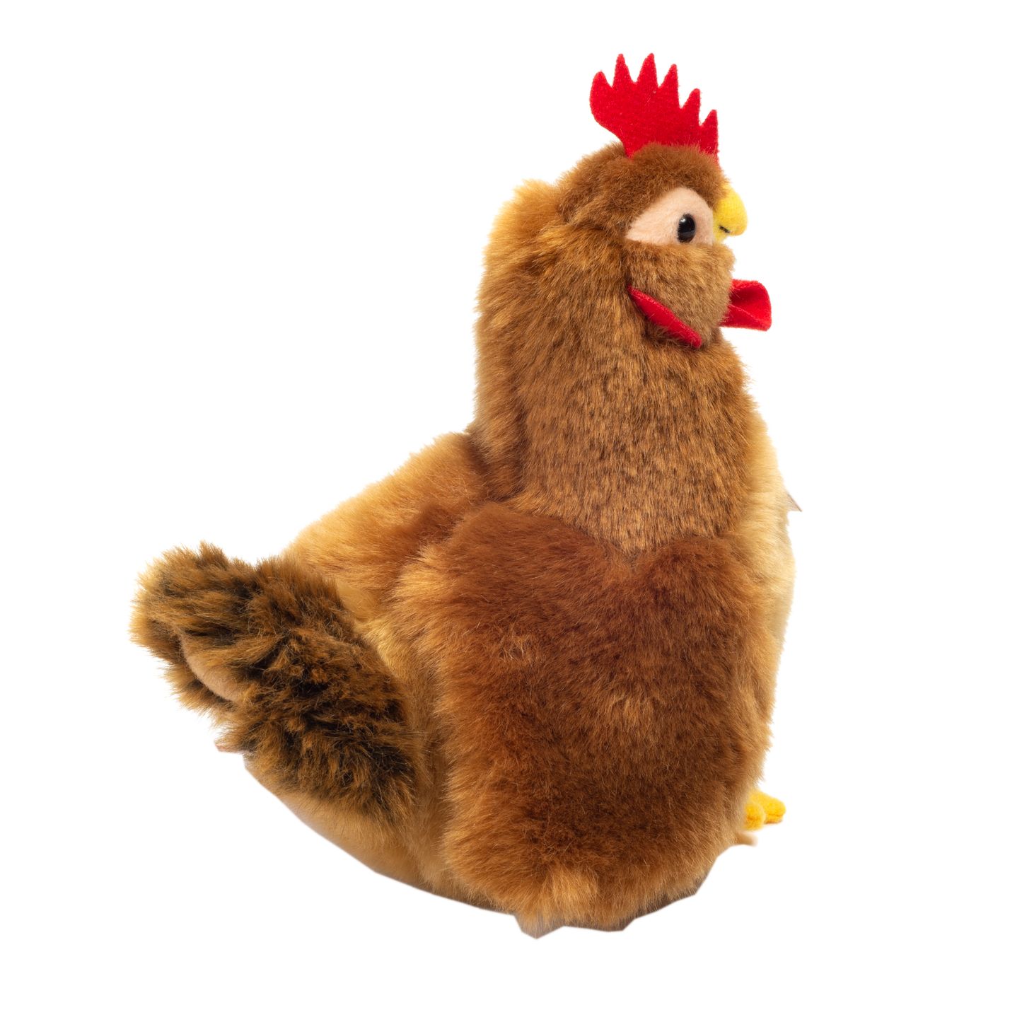 Peluche gallina marrone 16 cm