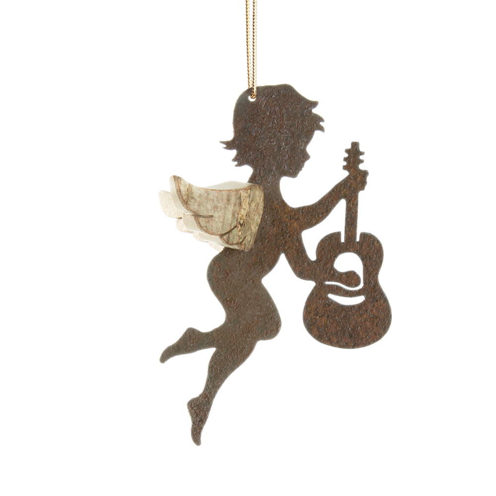 Himmelsbote Mit Gitarre Anhaenger Metall Holz 9601 6