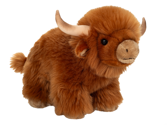 Hochlandrind Plüschtier braun 28cm