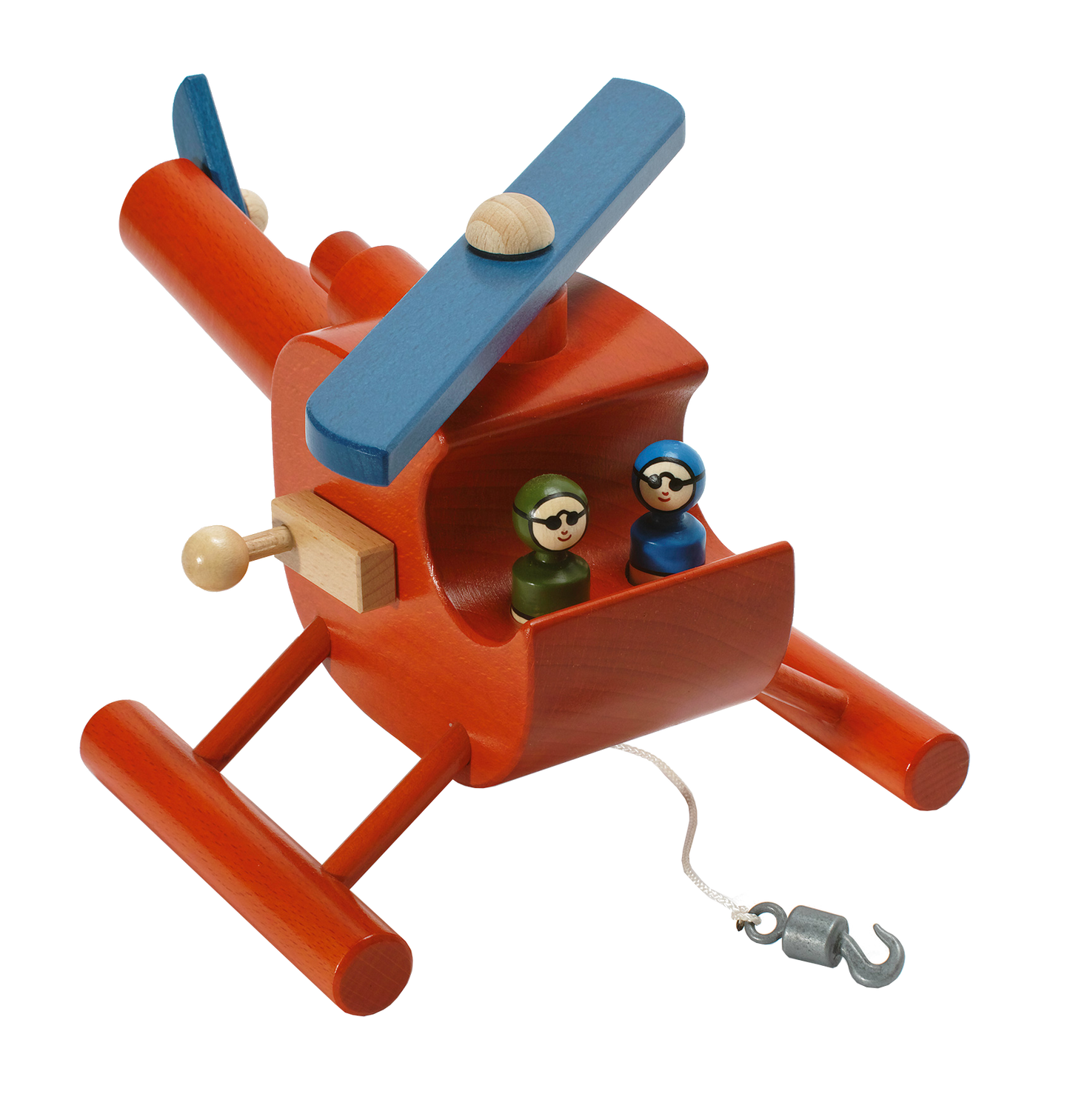 Helikopter mit Seilwinde Holz