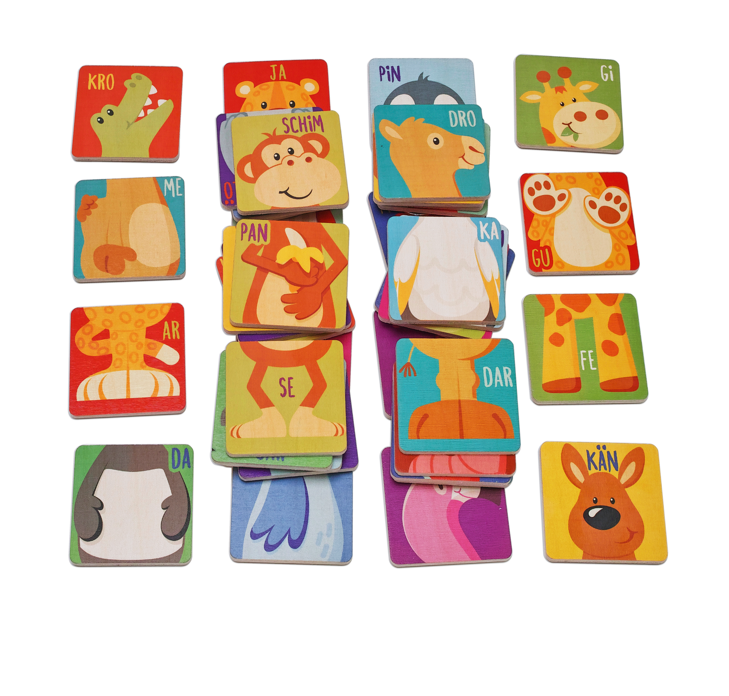 Silbenspiel Mix-Max Tiere Holz