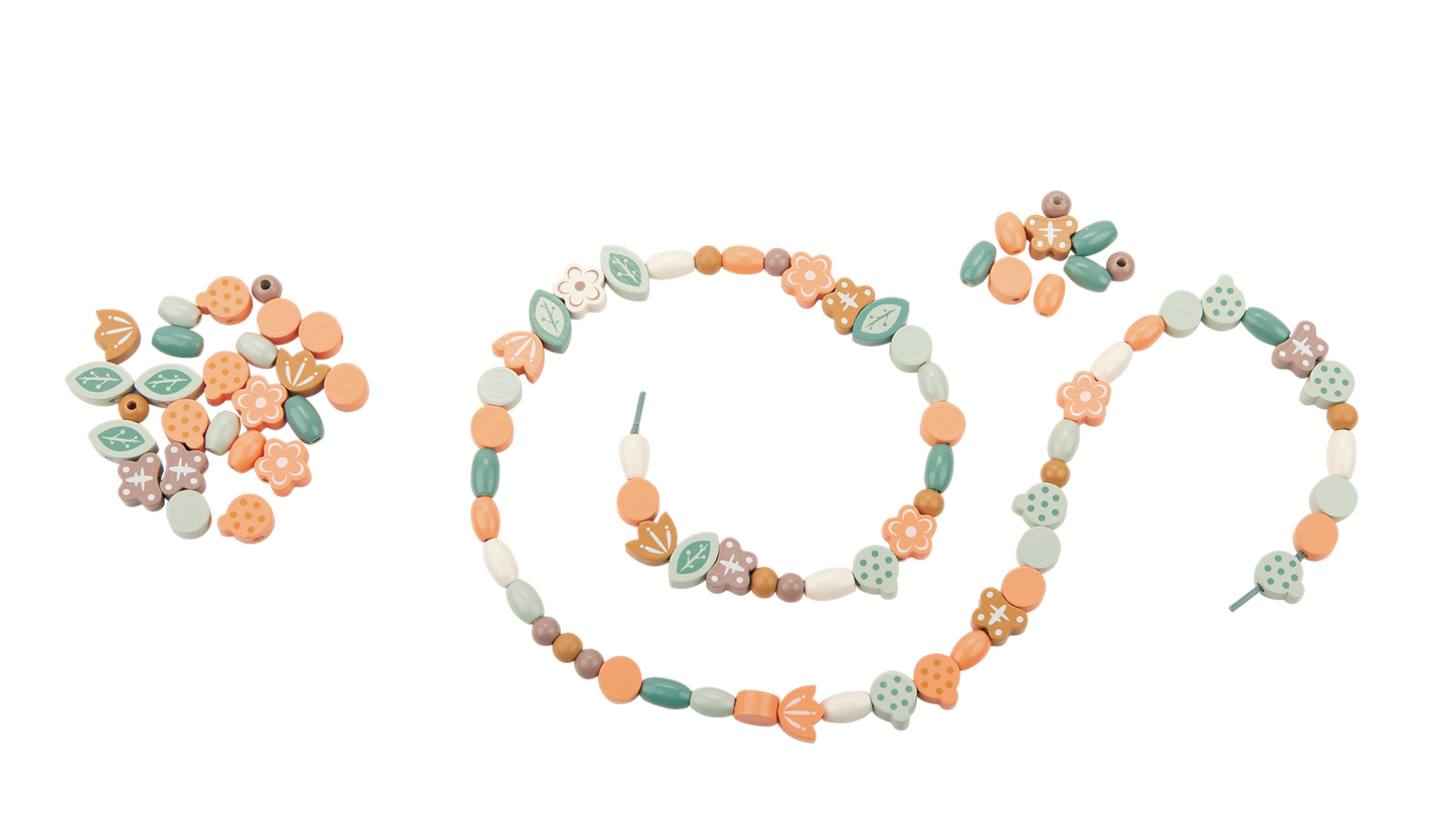 Holzperlen in Box 200Stk.