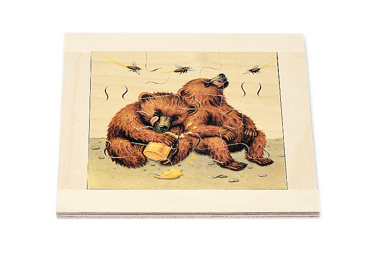 Holzpuzzle Baeren Honig