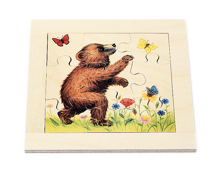 Puzzle in compensato Bear World da 9 pezzi