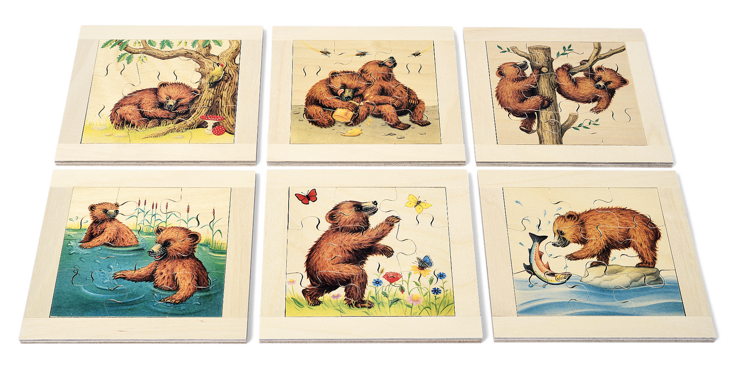 Puzzle in compensato Bear World da 9 pezzi