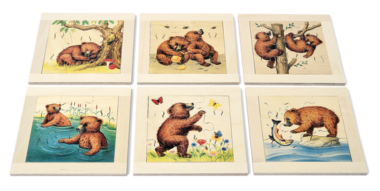 Puzzle in compensato Bear World da 9 pezzi