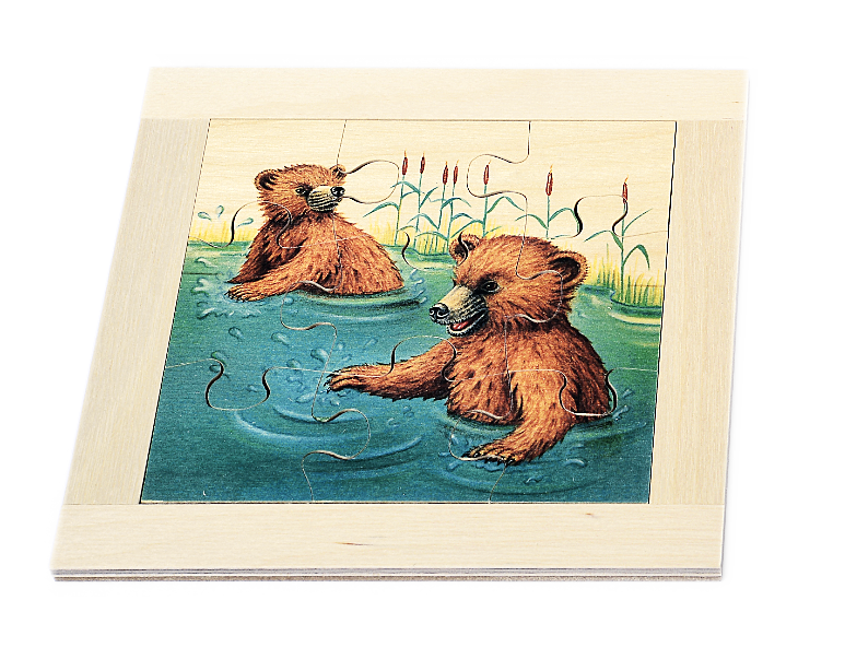 Puzzle in compensato Bear World da 9 pezzi