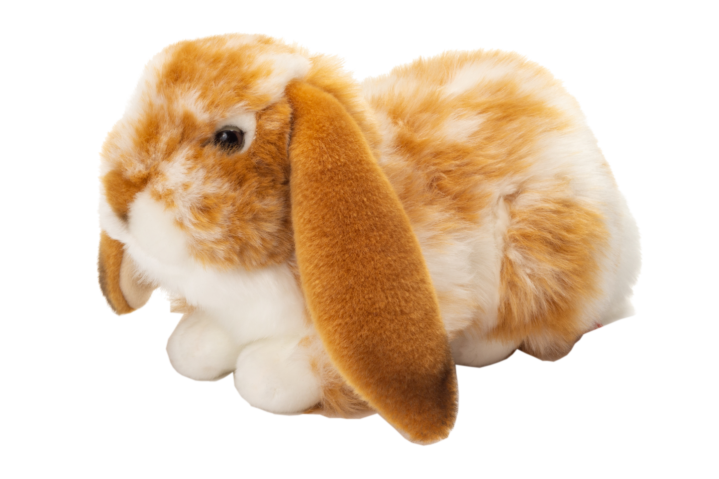 Kaninchen liegend gescheckt Plüschtier 30cm