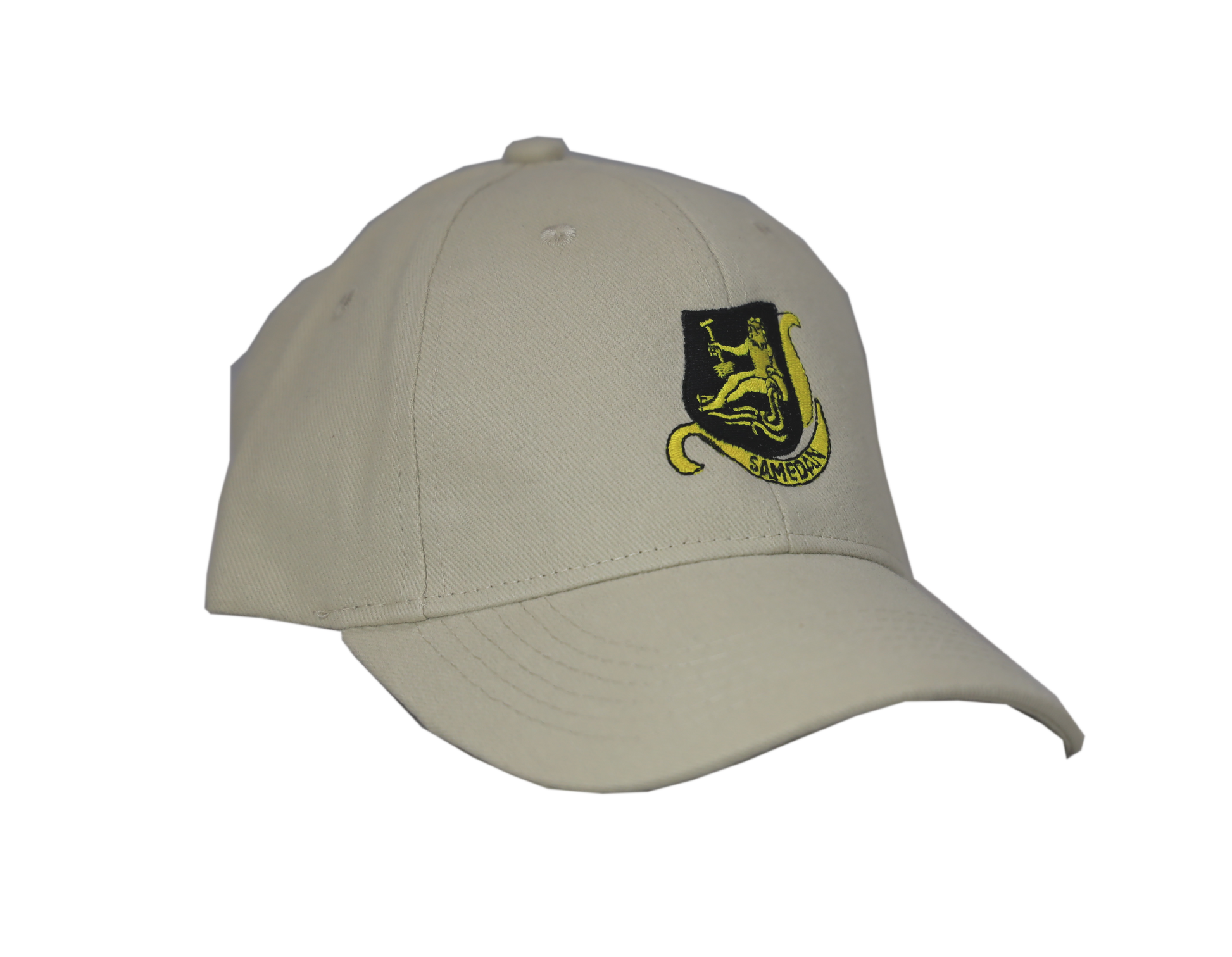 Kappe Samedan bestickt Beige