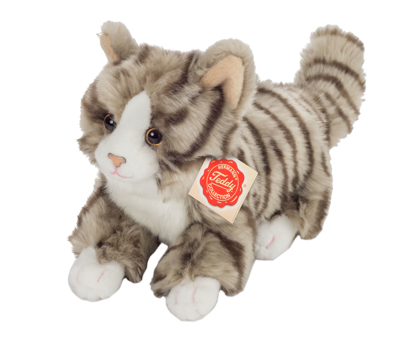 Katze 2-farb. sort. Plüschtier 18cm