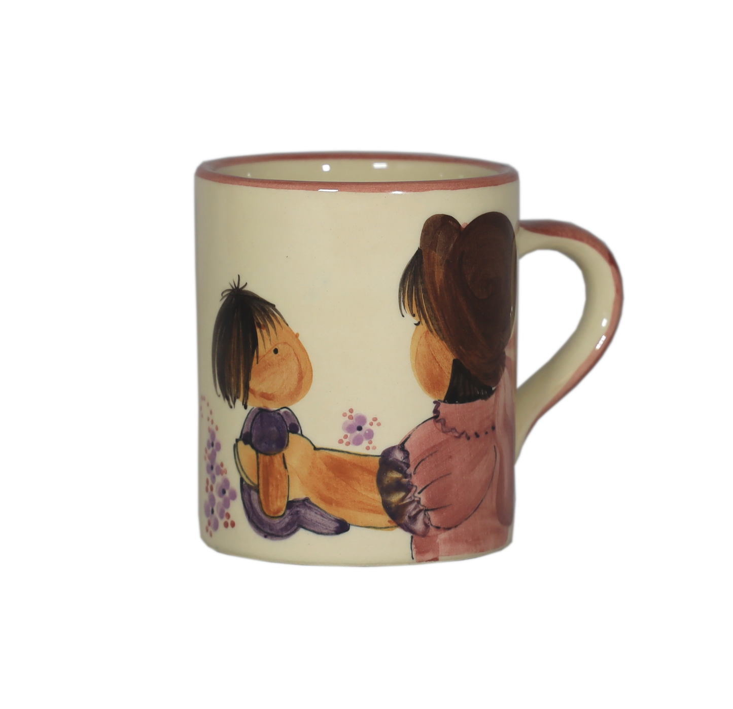 Children's cup mom and child pink