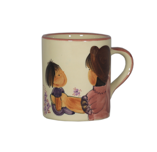 Children's cup mom and child pink